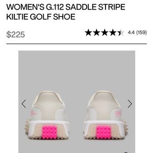 G/FORE Women's G.112 Cream and Pink Golf Shoes